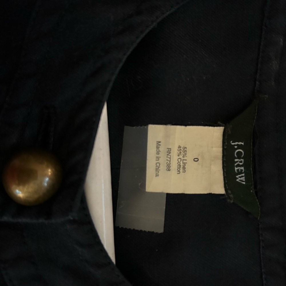 J Crew navy jacket, Size 0 - Picture 4 of 4